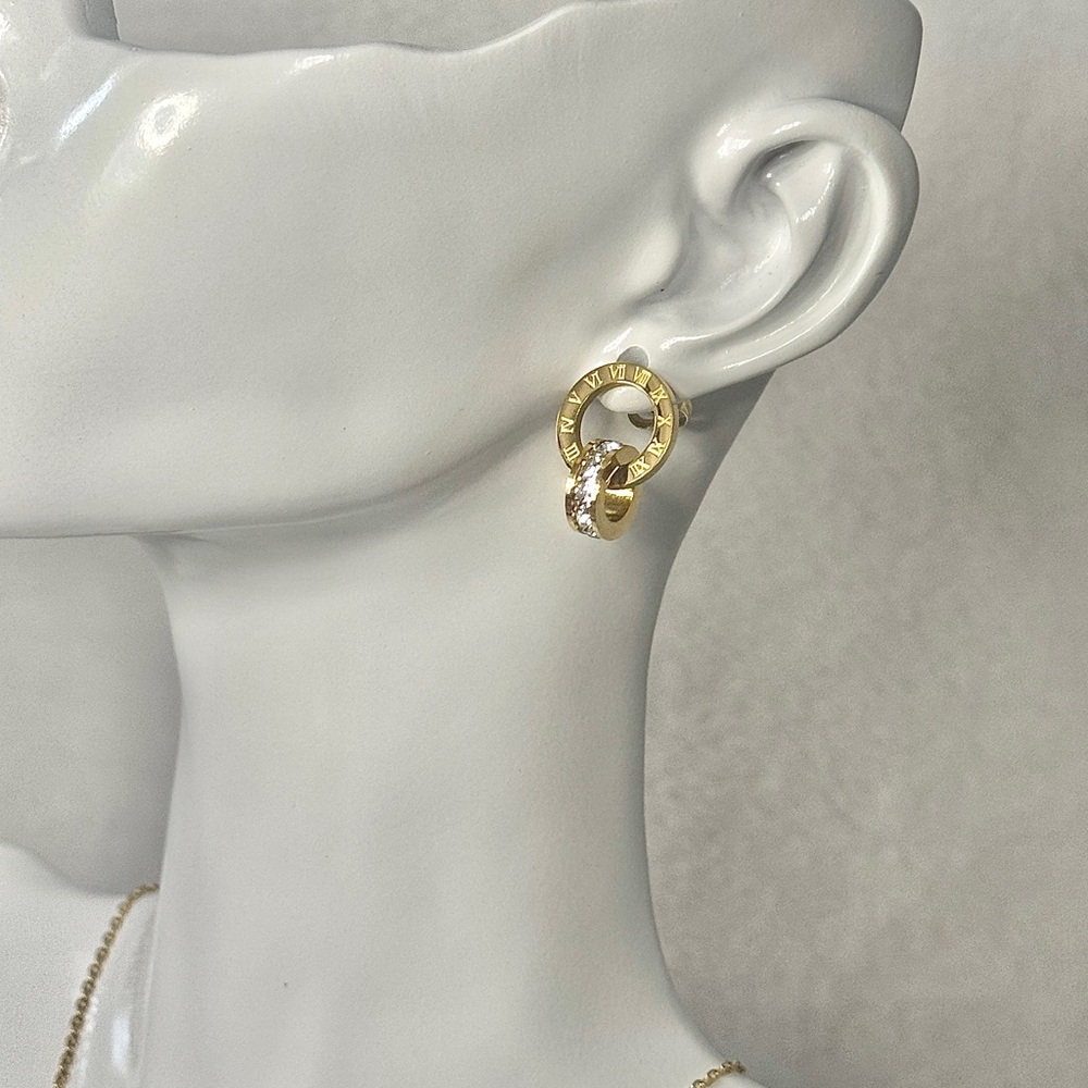 Gold and Silver Hoop Earrings